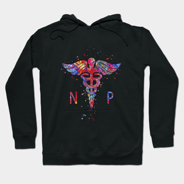 Nurse practitioner caduceus Hoodie by RosaliArt